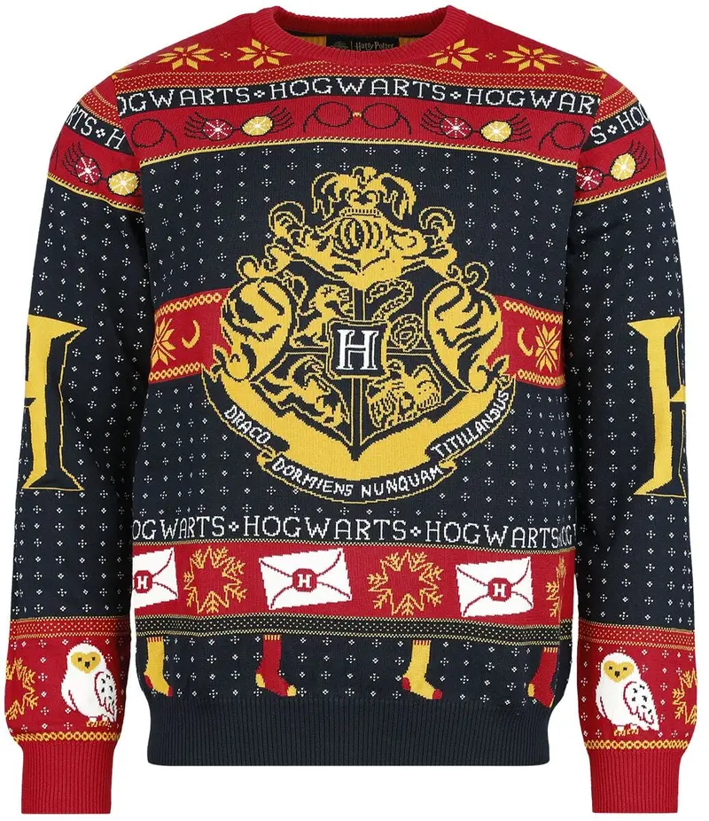 Pull de Noël de Harry Potter - Poudlard - S à 3XL - pour Unisexe - multicolore
