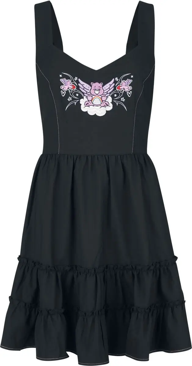 Robe courte de Hell Bunny x Bisounours - Cheer Bear Dress - XS à XXL - pour Femme - noir