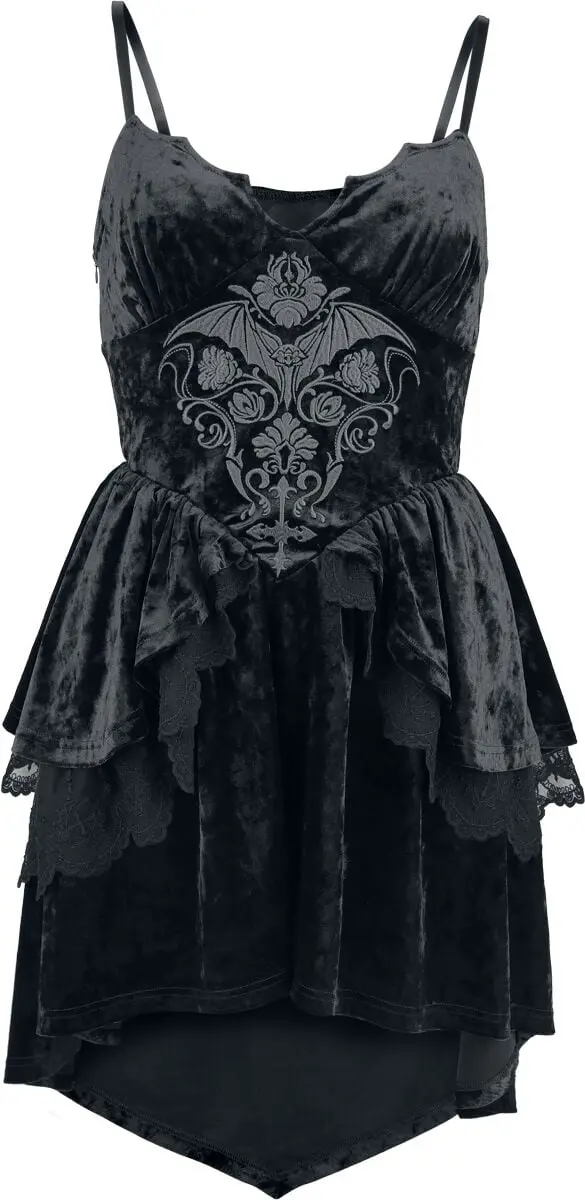Robe courte Gothic de Gothicana by EMP - Countess Bathory - S à XXL - pour Femme - noir