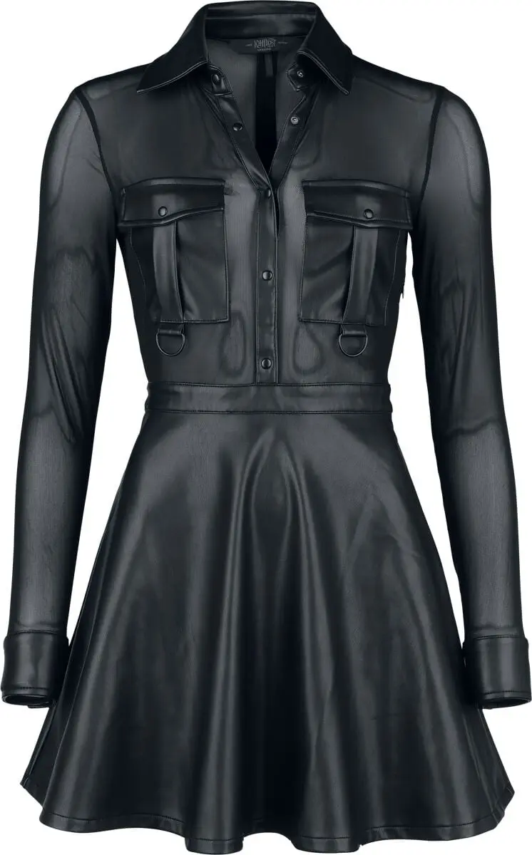 Robe courte Gothic de KIHILIST by KILLSTAR - Shadowsinger Dress - XS à XXL - pour Femme - noir