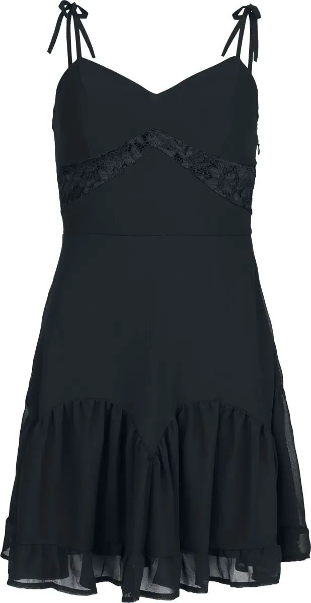 Robe courte Rockabilly de Jawbreaker - CHiffon - Robe Courte - XS à L - pour Femme - noir