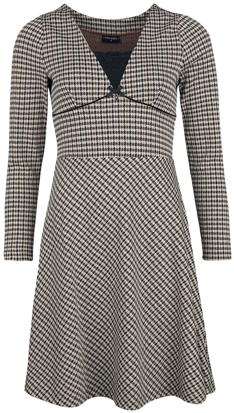 Robe courte Rockabilly de Vive Maria - Dandy Time Dress - XS à XXL - pour Femme - noir/beige