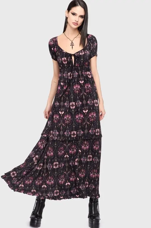 Robe longue Gothic de Killstar - Chapel Blessing - Garden Altar Maxi Dress - XS à XXL - pour Femme - noir