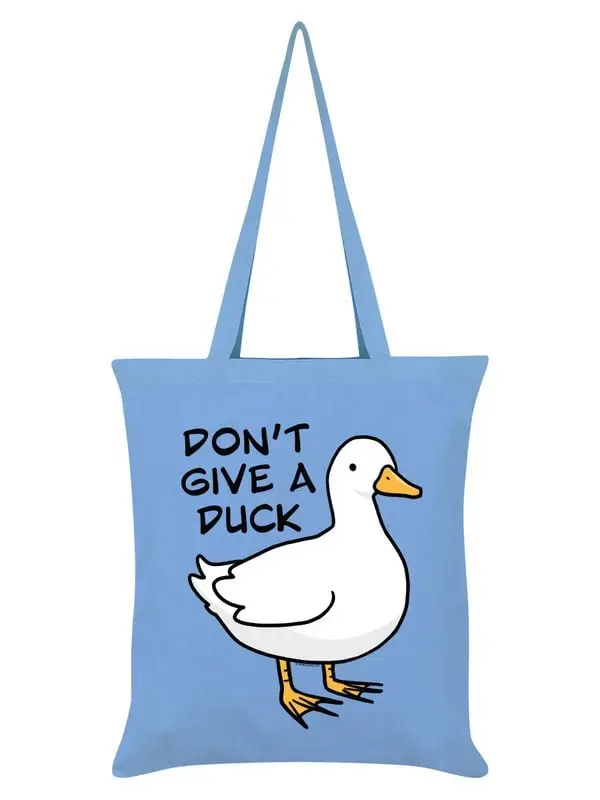 Sac En Tissu Fun de Tierisch - Don't Give A Duck Tote Bag - pour Unisexe - bleu clair