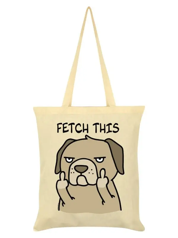 Sac En Tissu Fun de Tierisch - Fetch This Tote Bag - pour Unisexe - crème