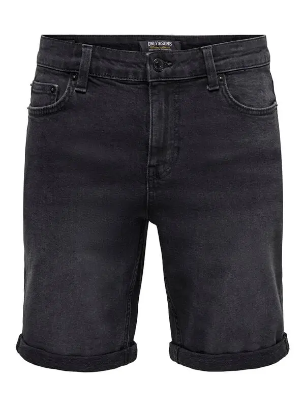 Short de ONLY and SONS - ONSPLY BOX PIM - Short en Jean - M à L - pour Homme - noir