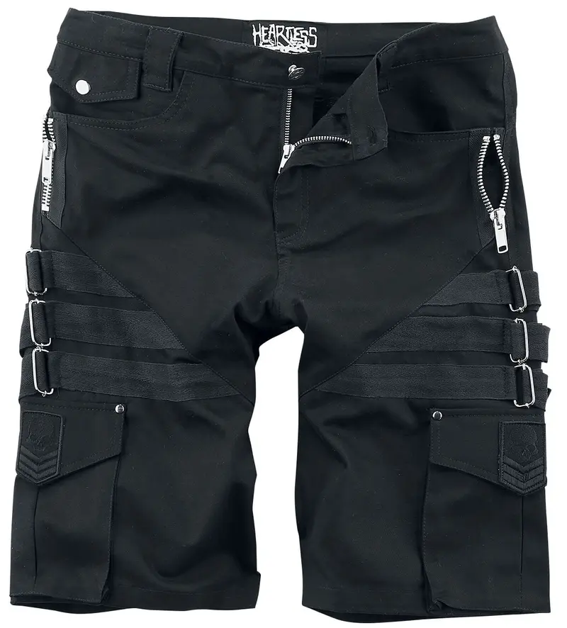 Short Gothic de Heartless - Short Invasion - 30 à 38 - pour Homme - noir