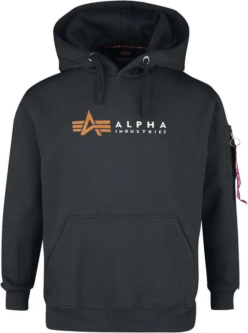 Sweat-shirt à capuche de Alpha Industries - Sweat à Capuche Alpha Label - S à XXL - pour Homme - noir