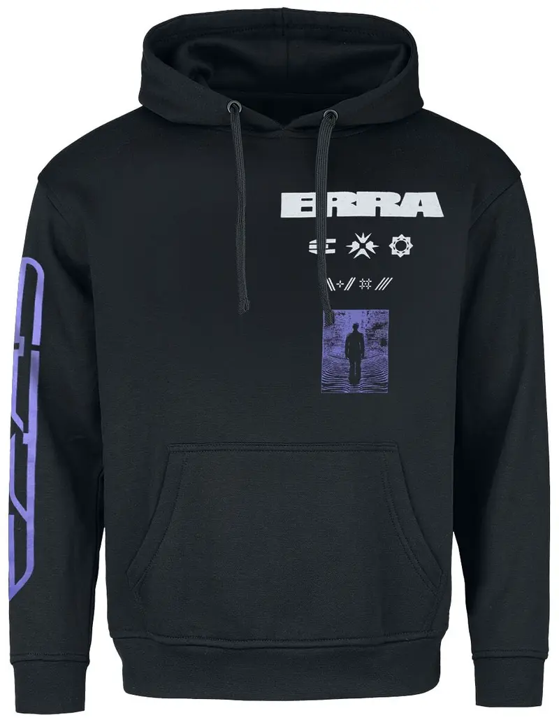 Sweat-shirt à capuche de Erra - Crawl Backwards - XL à XXL - pour Homme - noir