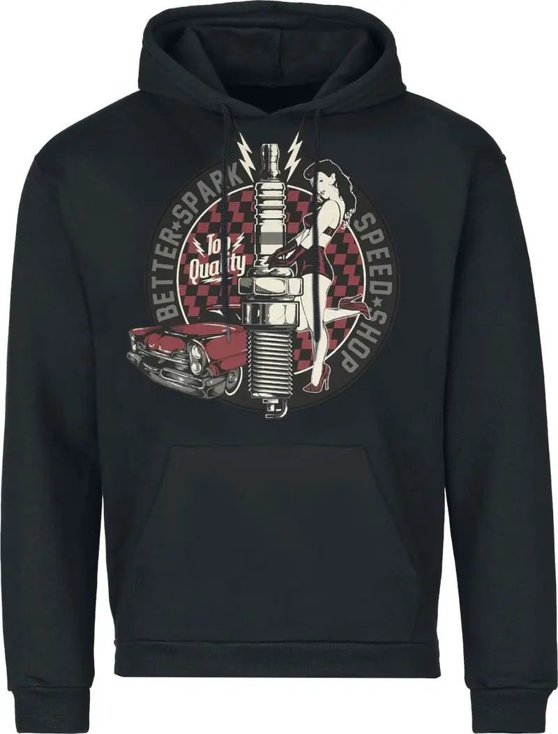 Sweat-shirt à capuche de Gasoline Bandit - Better Spark - M à 4XL - pour Homme - noir