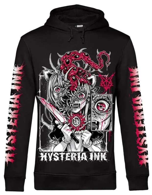 Sweat-shirt à capuche de Hysteria Ink - Maya Horror Ink - S à 3XL - pour Homme - noir