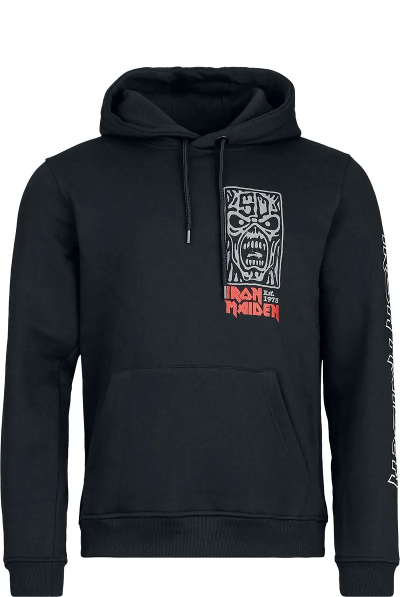 Sweat-shirt à capuche de Iron Maiden - Smoking Eddie - S à XXL - pour Homme - noir