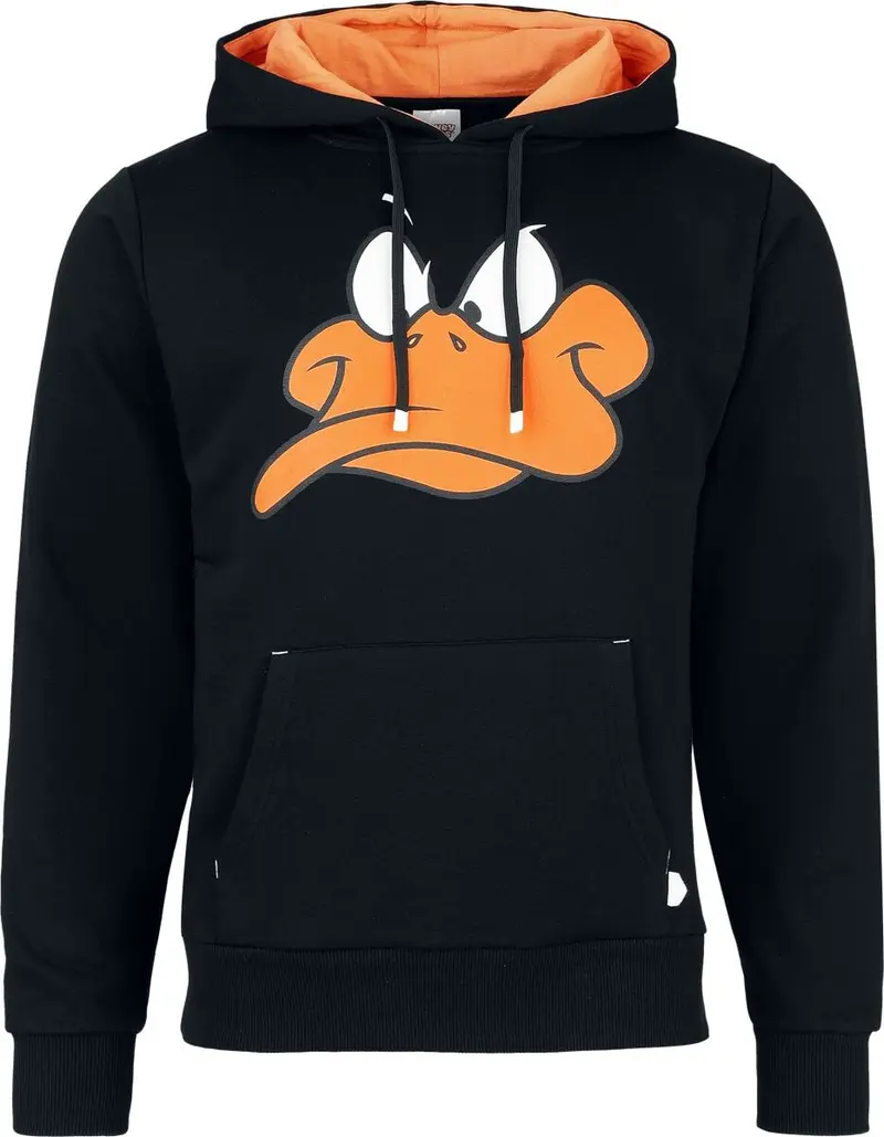 Sweat-shirt à capuche de Looney Tunes - Daffy Duck - Canard Énervé - S à XXL - pour Homme - noir