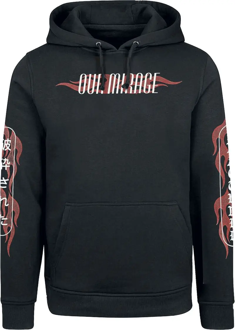 Sweat-shirt à capuche de Our Mirage - Fractured Hood - S à XXL - pour Homme - noir