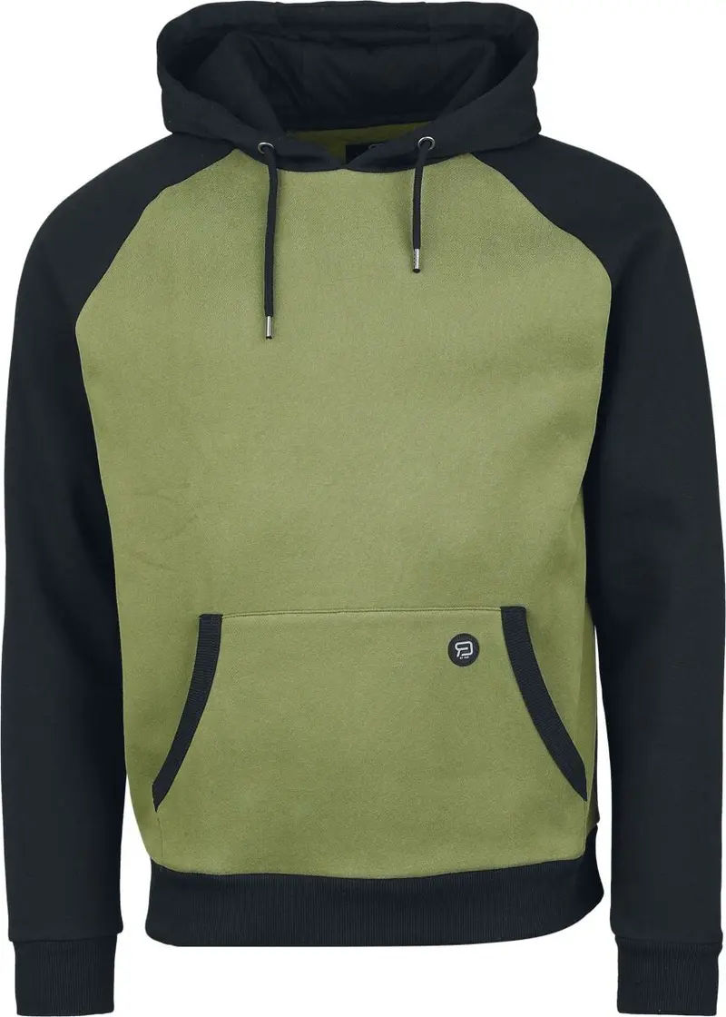 Sweat-shirt à capuche de RED by EMP - Sweat Noir & Vert Olive - M à XXL - pour Homme - noir/olive