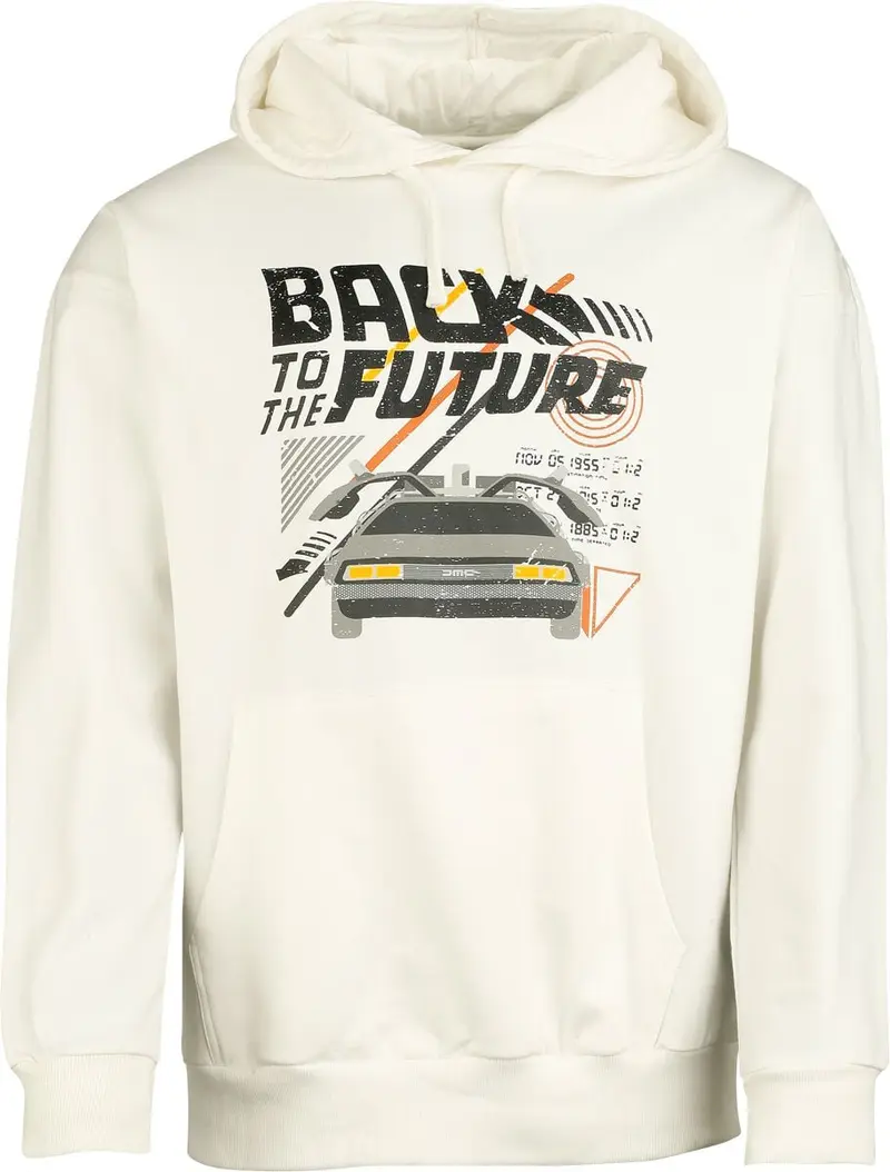 Sweat-shirt à capuche de Retour Vers Le Futur - S à 3XL - pour Homme - blanc