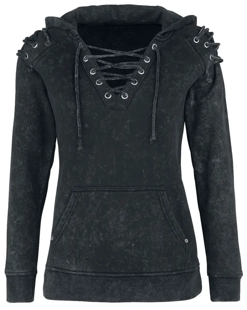 Sweat-shirt à capuche de Rock Rebel by EMP - Stay Awake - S à XXL - pour Femme - gris