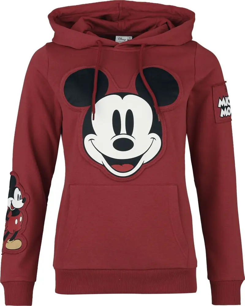 Sweat-shirt à capuche Disney de Mickey & Minnie Mouse - Smile - S à XXL - pour Femme - rouge