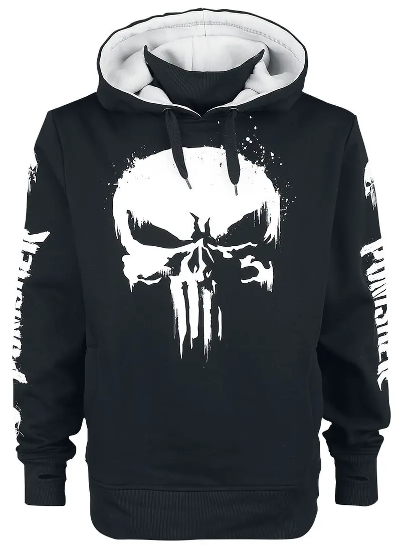 Sweat-shirt à capuche Disney de The Punisher - Skull - M à 5XL - pour Homme - noir