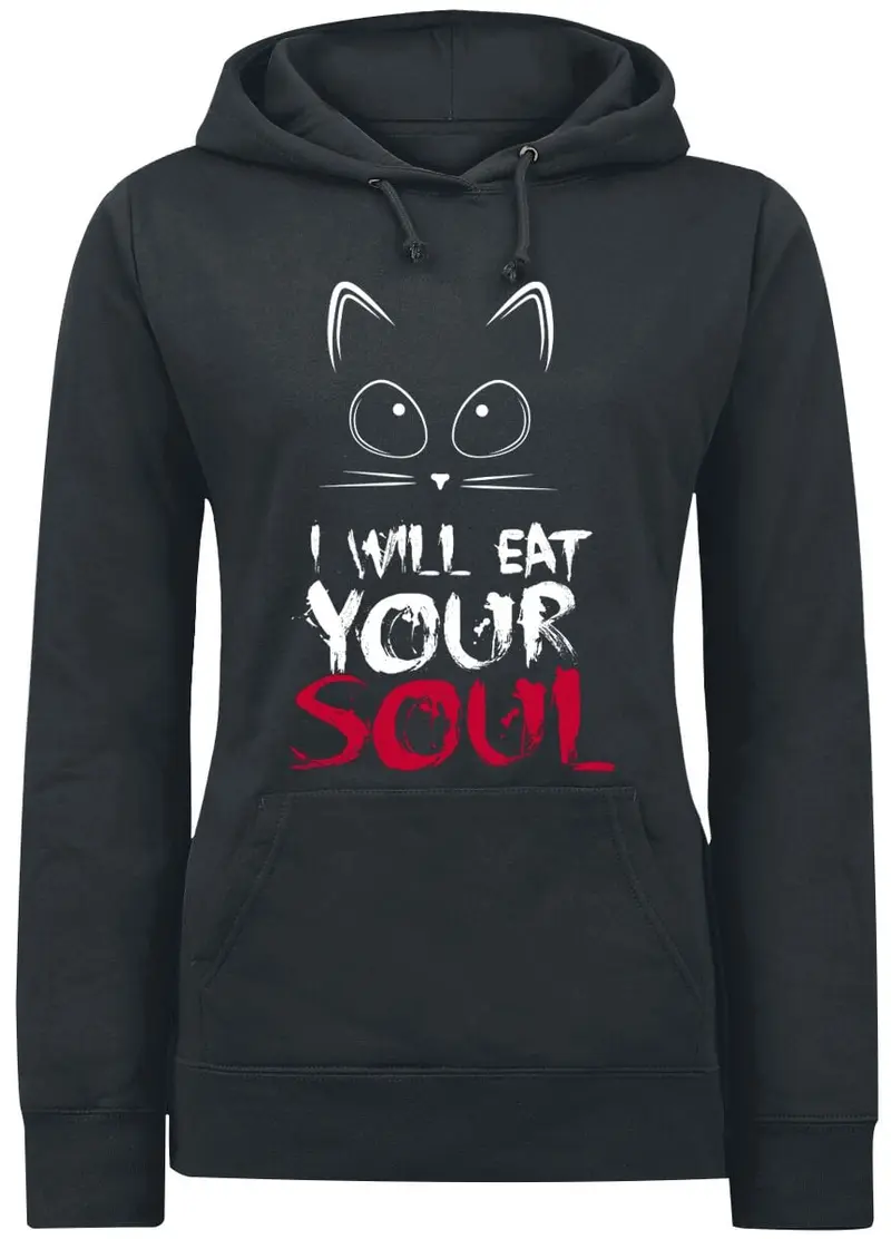 Sweat-shirt à capuche Fun de Tierisch - I Will Eat Your Soul - S à XXL - pour Femme - noir