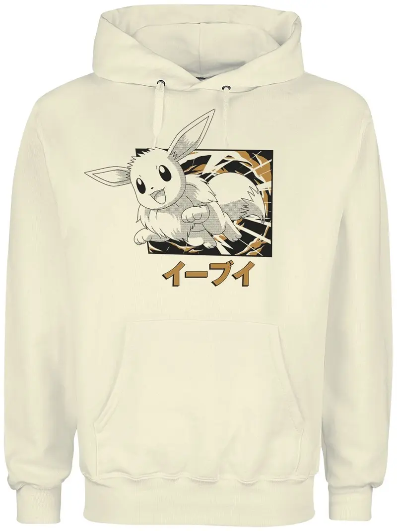 Sweat-shirt à capuche Gaming de Pokémon - Évoli - S à XXL - pour Homme - naturel