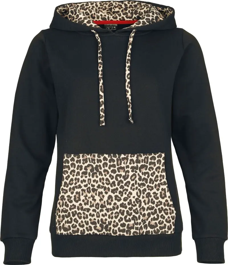 Sweat-shirt à capuche Rockabilly de Pussy Deluxe - Sweet Leopard - Sweat Imprimé - S à XXL - pour Femme - multicolore