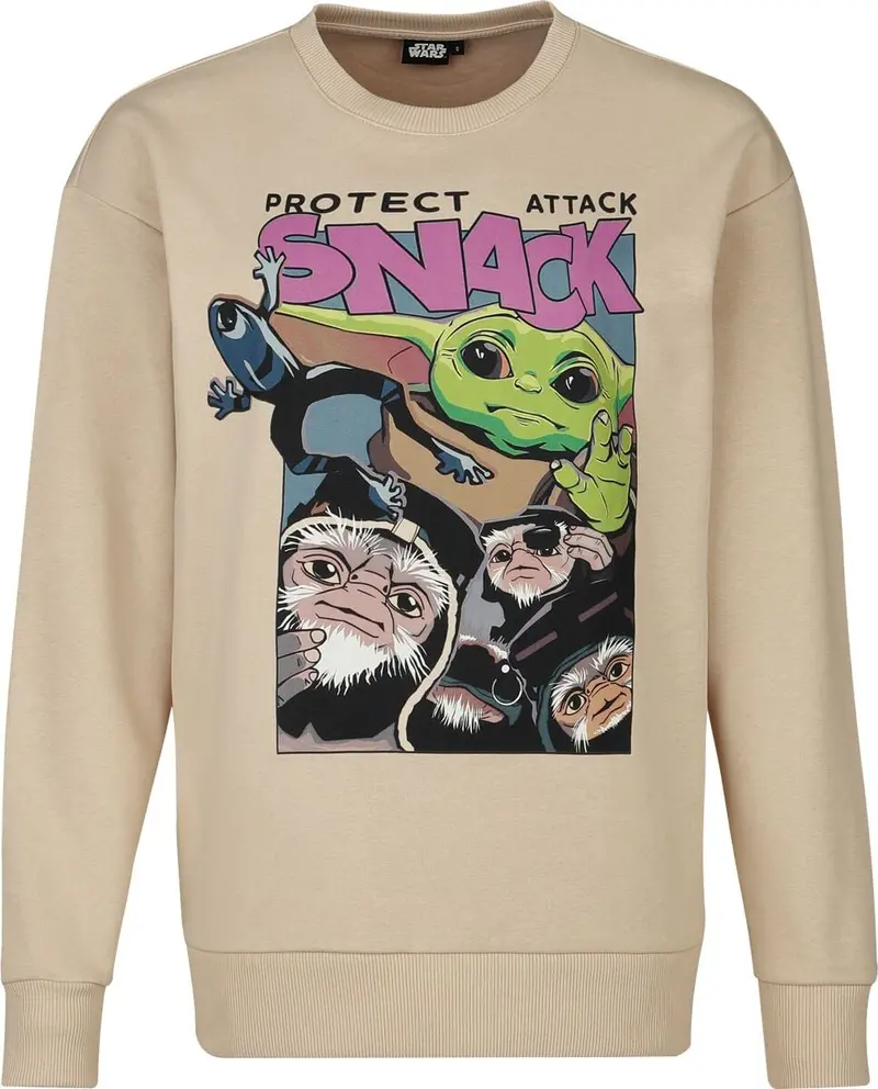 Sweat-shirt de Star Wars - The Mandalorian - Protect Snack - XS à XXL - pour Femme - beige