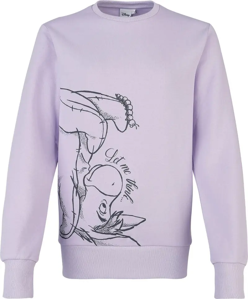 Sweat-shirt Disney de Winnie L'Ourson - Bourriquet - Let me think... - S à L - pour Femme - lilas