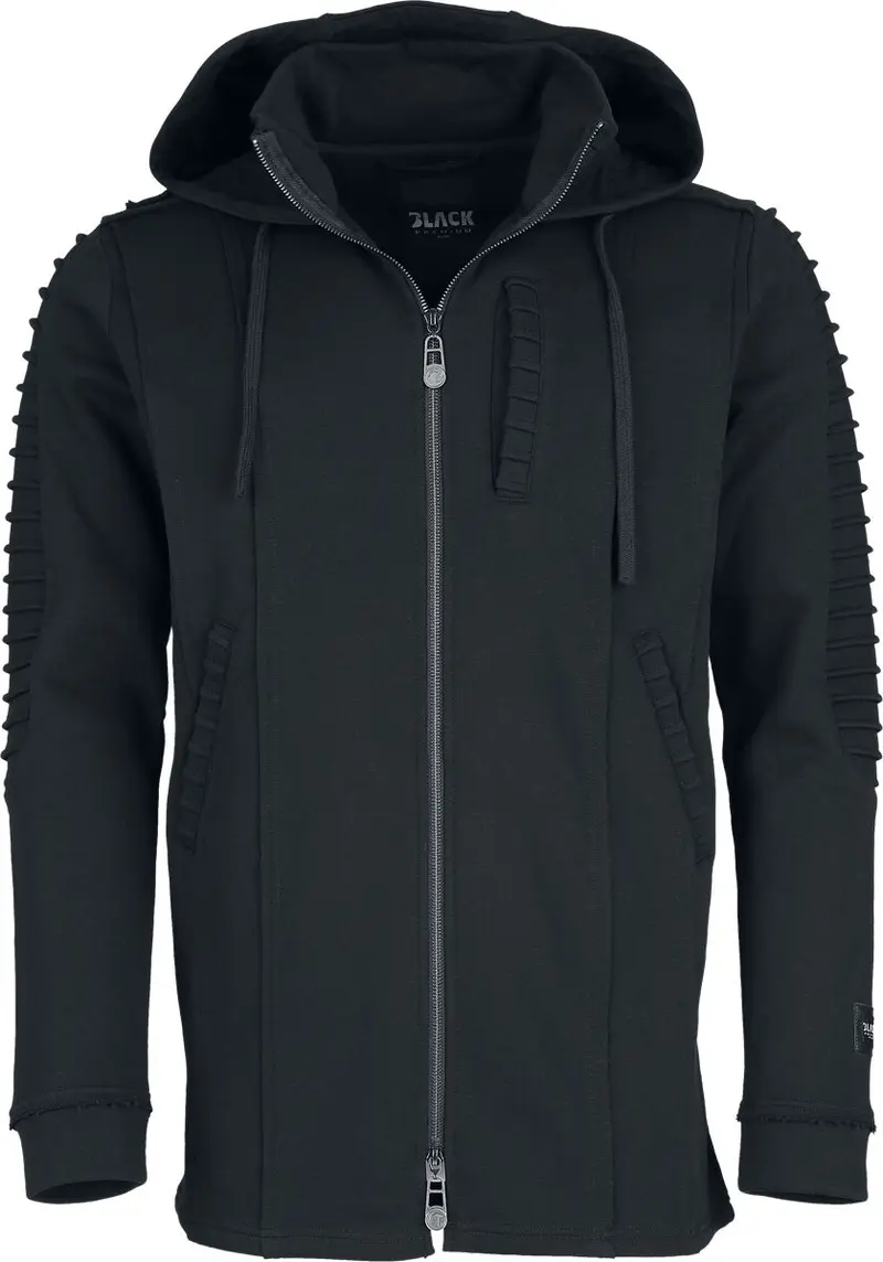 Sweat-shirt zippé à capuche de Black Premium by EMP - Essential - S à XXL - pour Homme - noir