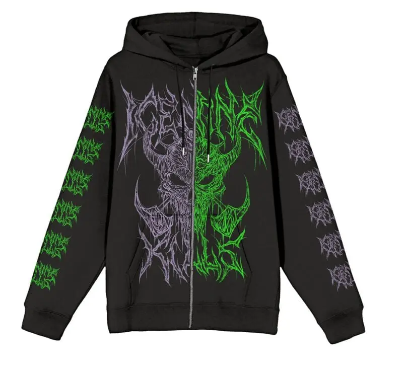 Sweat-shirt zippé à capuche de Ice Nine Kills - Black Metal Split - XL à 3XL - pour Homme - noir