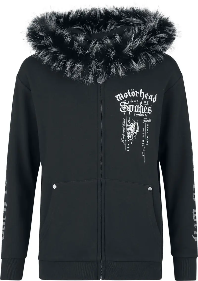 Sweat-shirt zippé à capuche de Motörhead - EMP Signature Collection - S à XXL - pour Femme - noir