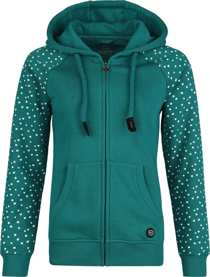 Sweat-shirt zippé à capuche de RED by EMP - S à XXL - pour Femme - turquoise