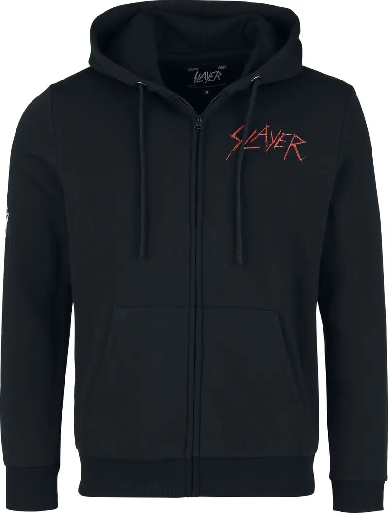 Sweat-shirt zippé à capuche de Slayer - Sword Skull - S à XXL - pour Homme - noir