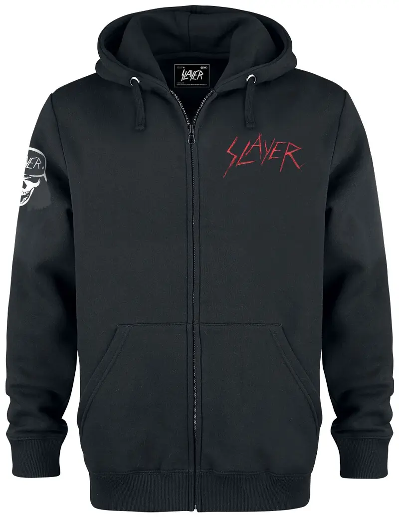 Sweat-shirt zippé à capuche de Slayer - Sword Skull - S à XXL - pour Homme - noir