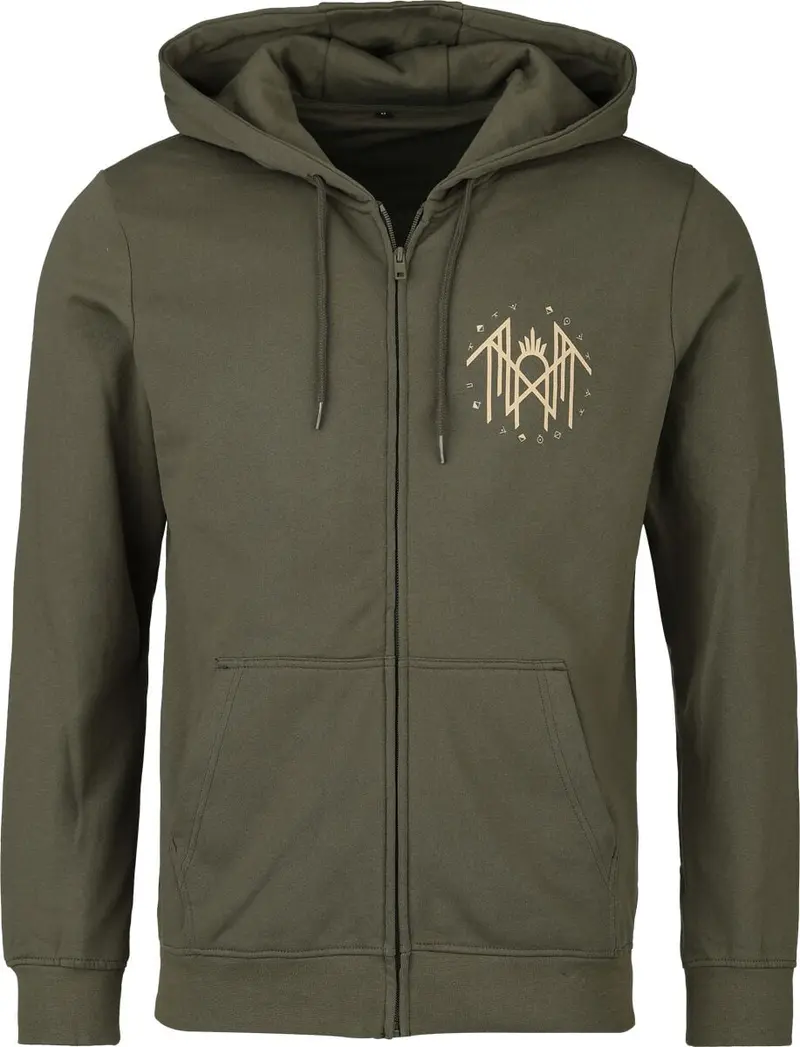 Sweat-shirt zippé à capuche de Sleep Token - Vessel Arch - S à XXL - pour Homme - olive