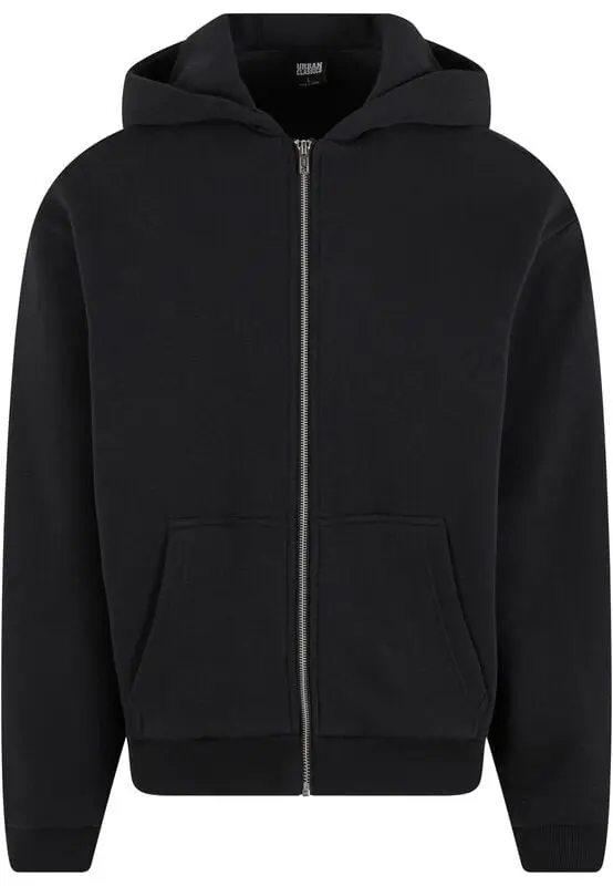 Sweat-shirt zippé à capuche de Urban Classics - Sweat à Capuche Fluffy - S à XXL - pour Homme - noir