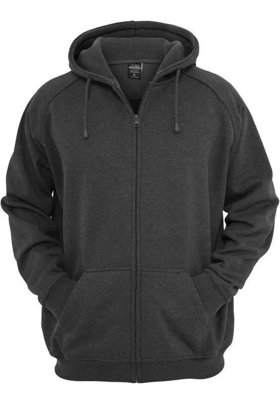 Sweat-shirt zippé à capuche de Urban Classics - Veste À Capuche Zippée Unie - S à L - pour Homme - anthracite
