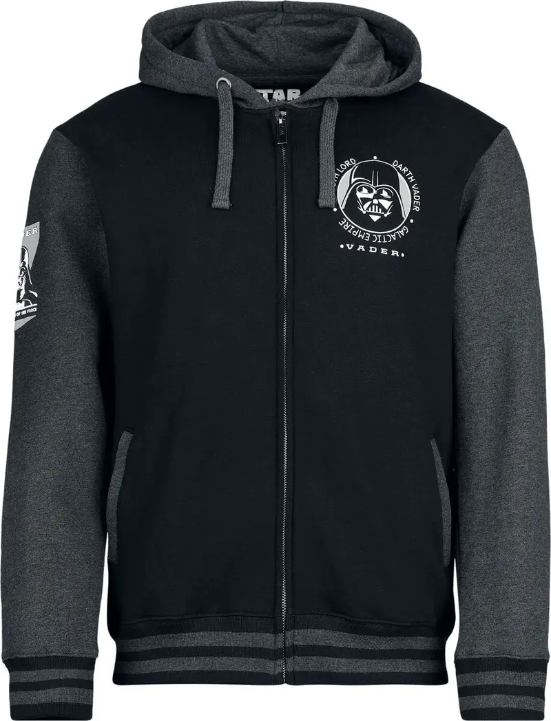 Sweat-shirt zippé à capuche Disney de Star Wars - Vader Defend - S à XXL - pour Homme - noir