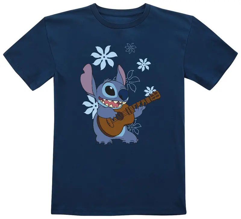 T-shirt Disney de Lilo & Stitch - Enfants - Arc-En-Ciel - 104 à 152 - pour filles & garçonse - bleu