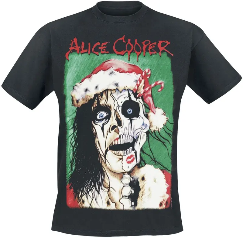 T-Shirt Manches courtes de Alice Cooper - Xmas Card - S à 5XL - pour Homme - noir