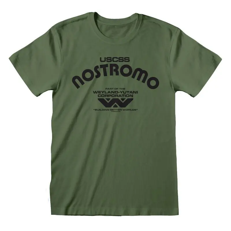 T-Shirt Manches courtes de Alien - Retro Nostromo - S à XXL - pour Homme - olive