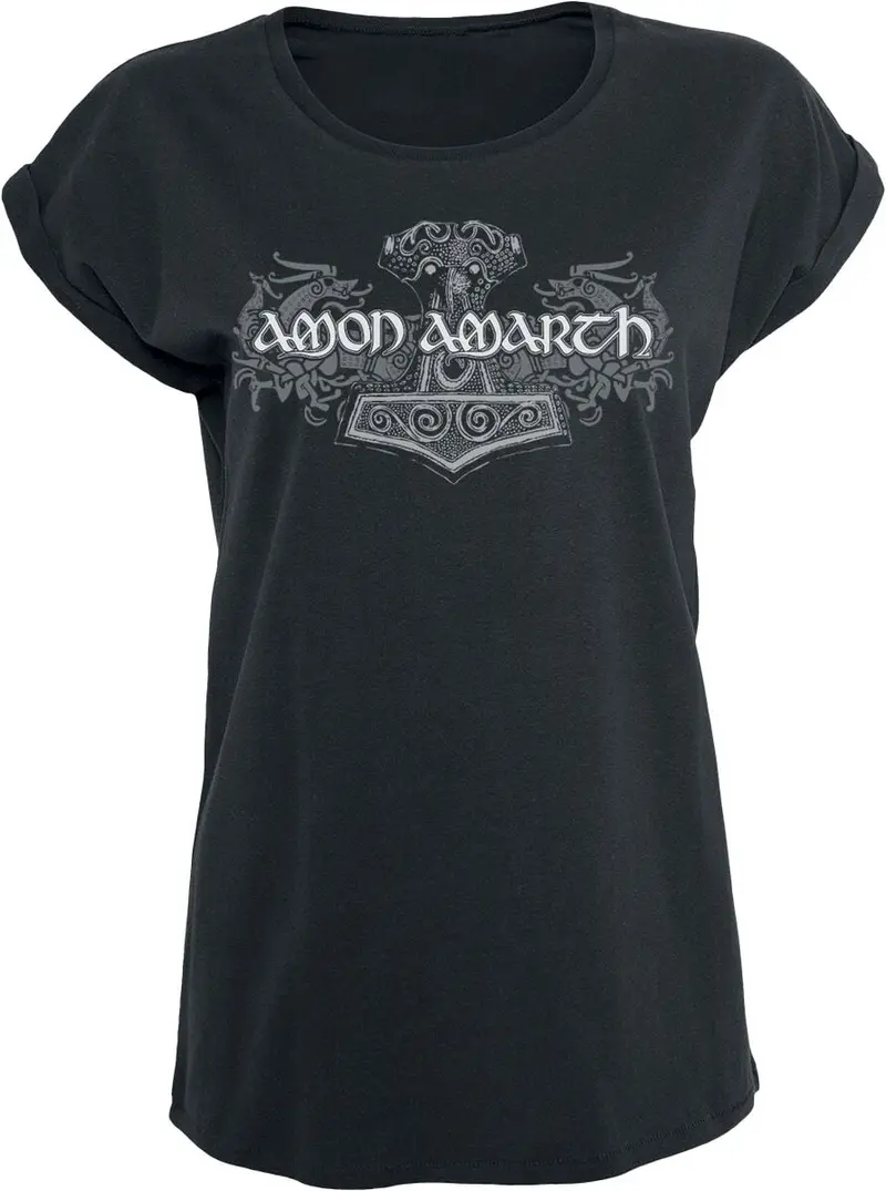 T-Shirt Manches courtes de Amon Amarth - Chevaux Viking - S à 5XL - pour Femme - noir