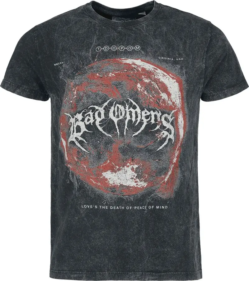 T-Shirt Manches courtes de Bad Omens - Dark Planet - XL - pour Homme - anthracite