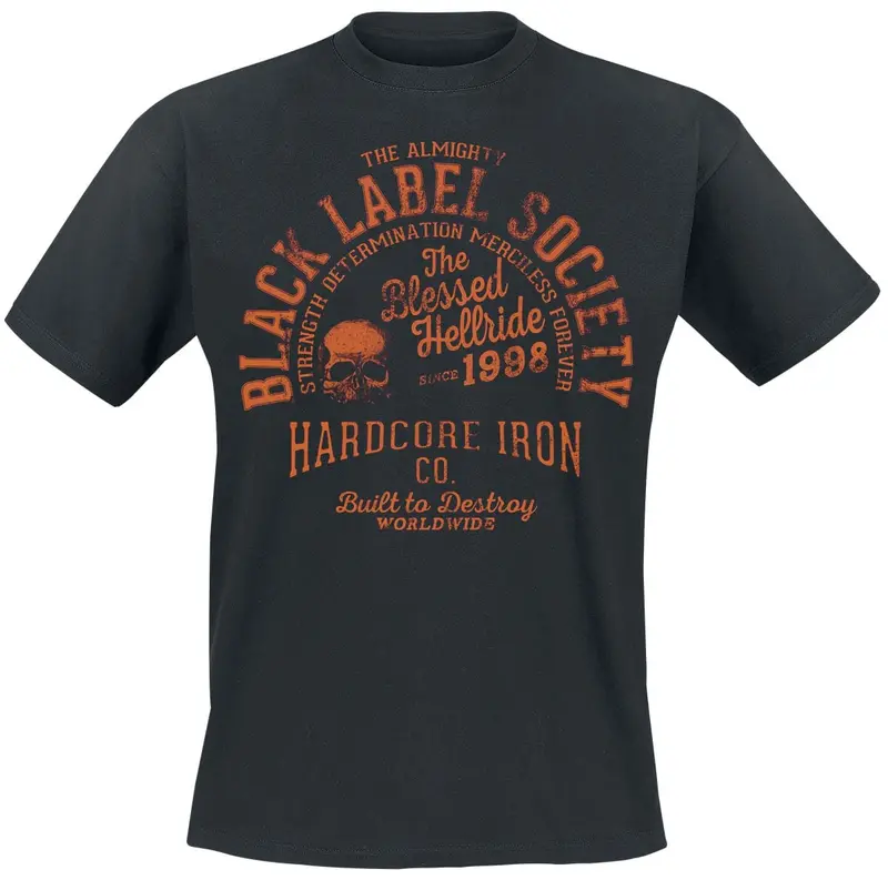 T-Shirt Manches courtes de Black Label Society - Hardcore Hellride - S à 3XL - pour Homme - noir
