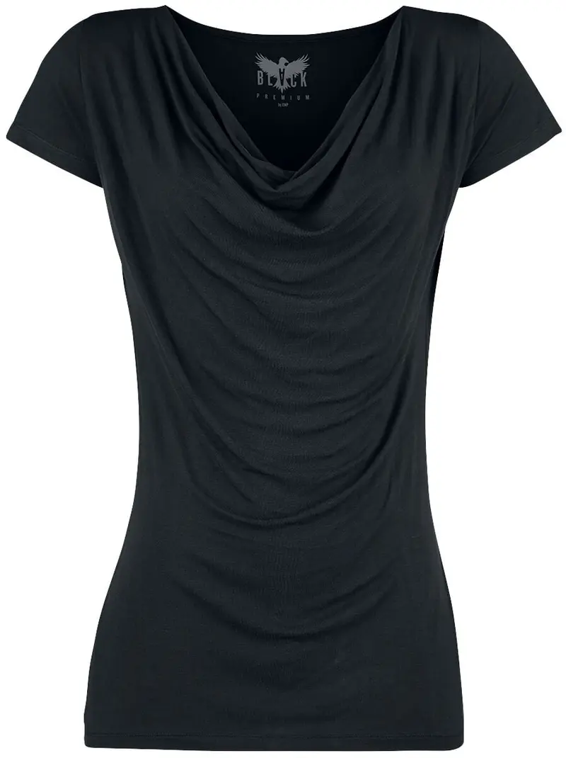 T-Shirt Manches courtes de Black Premium by EMP - Emma - S à 3XL - pour Femme - noir