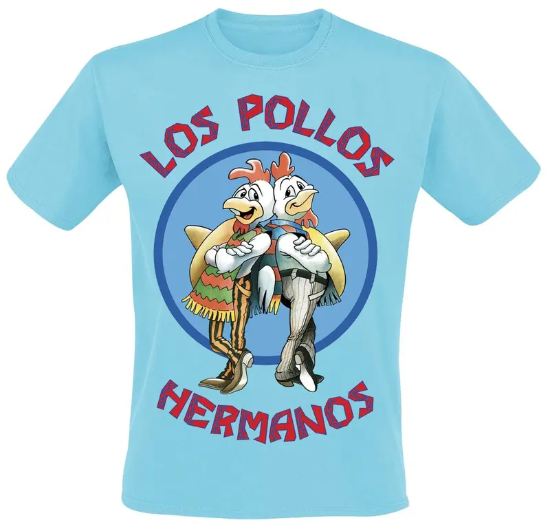 T-Shirt Manches courtes de Breaking Bad - Los Pollos Hermanos - S à 4XL - pour Homme - bleu clair
