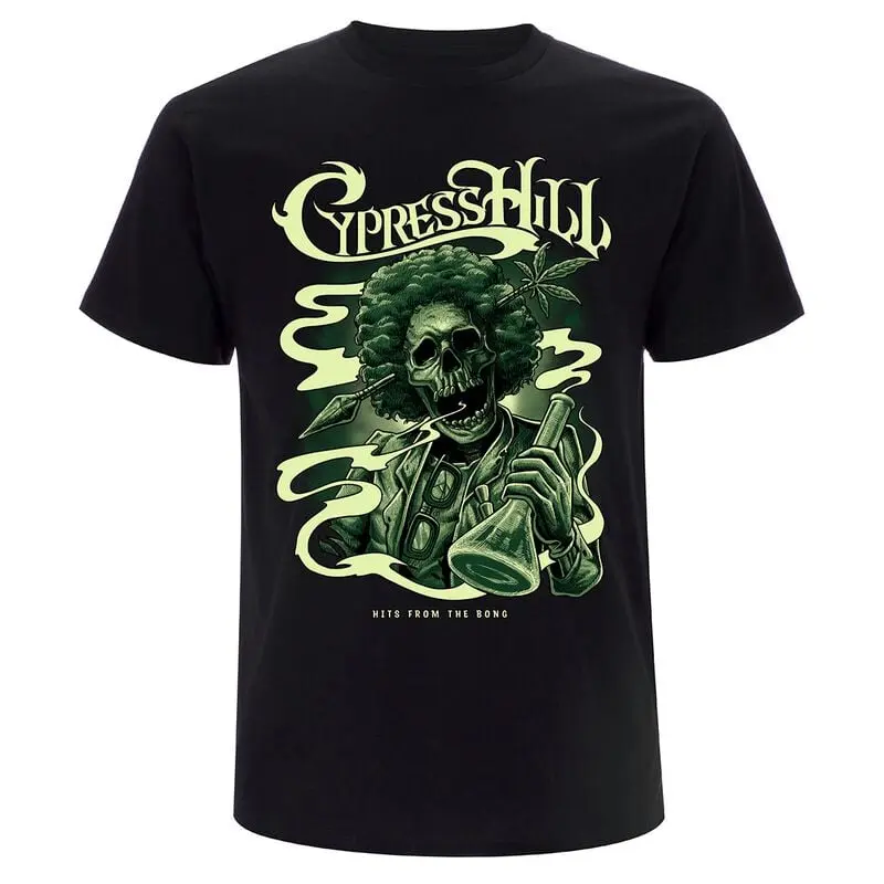 T-Shirt Manches courtes de Cypress Hill - Skull Bong - S à XXL - pour Homme - noir