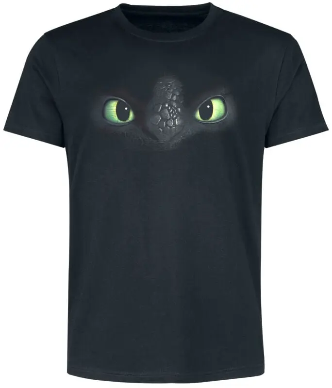 T-Shirt Manches courtes de Dragons - Krokmou - S à 3XL - pour Homme - noir