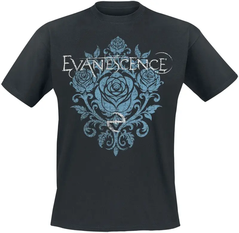 T-Shirt Manches courtes de Evanescence - Blue Rose - S à XXL - pour Homme - noir
