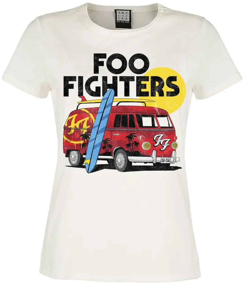 T-Shirt Manches courtes de Foo Fighters - Amplified Collection - Van - S à XL - pour Femme - blanc cassé